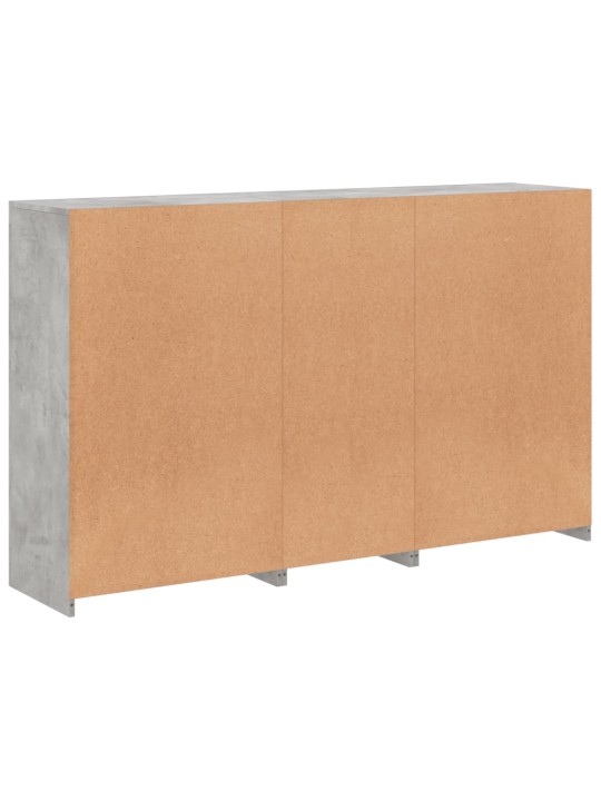 Příborník s led osvětlením betonově šedý 162 x 37 x 100 cm