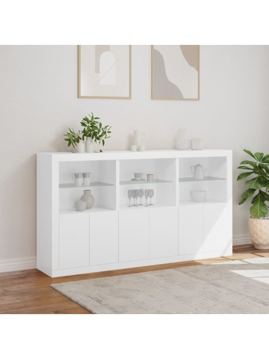Příborník s LED osvětlením bílý 181,5 x 37 x 100 cm