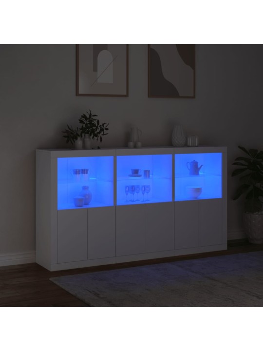 Příborník s LED osvětlením bílý 181,5 x 37 x 100 cm