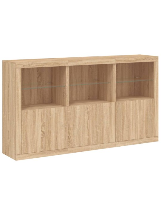 Příborník s LED osvětlením dub sonoma 181,5 x 37 x 100 cm