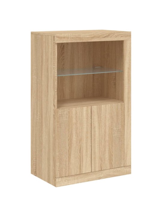 Příborník s LED osvětlením dub sonoma 181,5 x 37 x 100 cm
