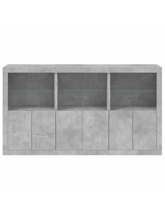 Příborník s LED osvětlením betonově šedý 181,5 x 37 x 100 cm