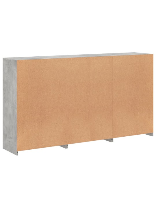 Příborník s LED osvětlením betonově šedý 181,5 x 37 x 100 cm
