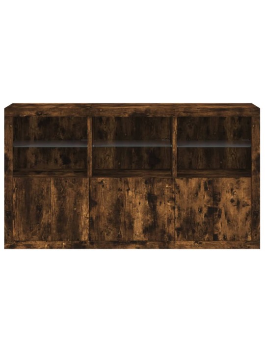 Příborník s LED osvětlením kouřový dub 181,5 x 37 x 100 cm