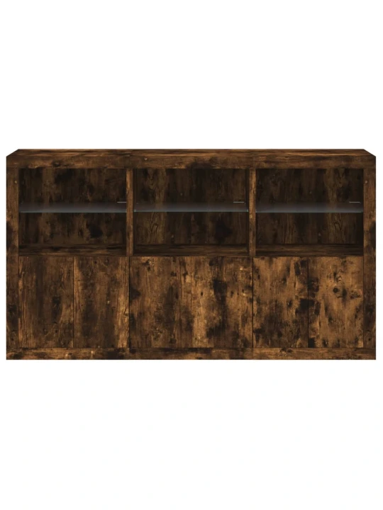 Příborník s LED osvětlením kouřový dub 181,5 x 37 x 100 cm