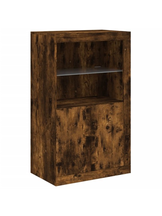Příborník s LED osvětlením kouřový dub 181,5 x 37 x 100 cm