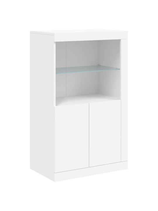 Příborník s LED osvětlením bílý 162 x 37 x 100 cm