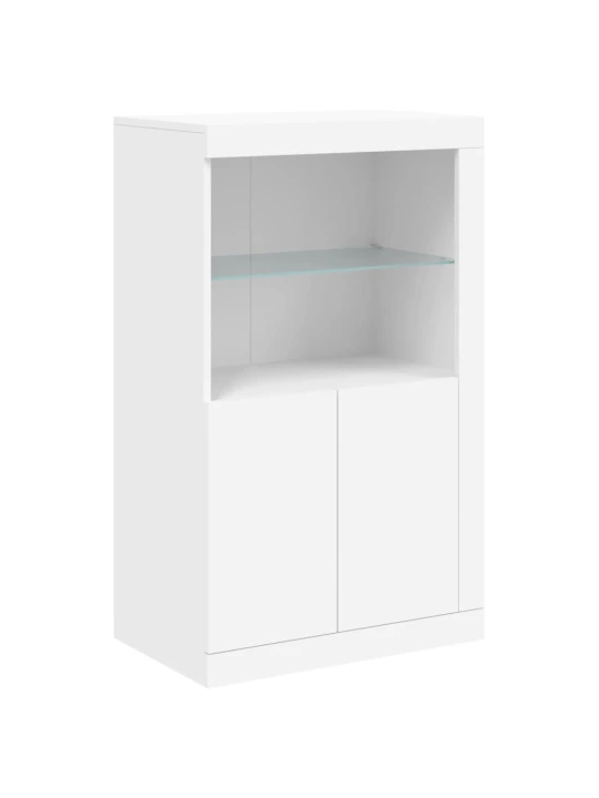 Příborník s LED osvětlením bílý 162 x 37 x 100 cm