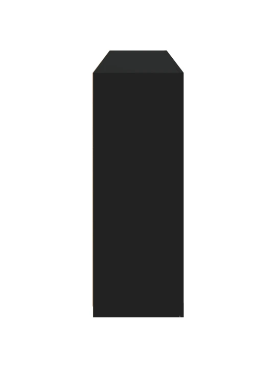 Příborník s LED osvětlením černý 162 x 37 x 100 cm
