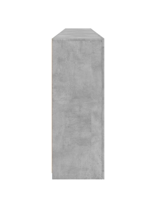 Příborník s led osvětlením betonově šedý 162 x 37 x 100 cm