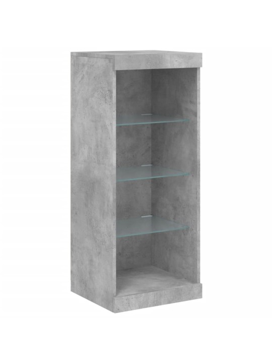 Příborník s led osvětlením betonově šedý 162 x 37 x 100 cm