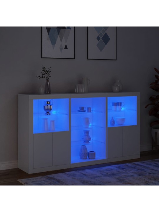 Příborník s LED osvětlením bílý 181,5 x 37 x 100 cm