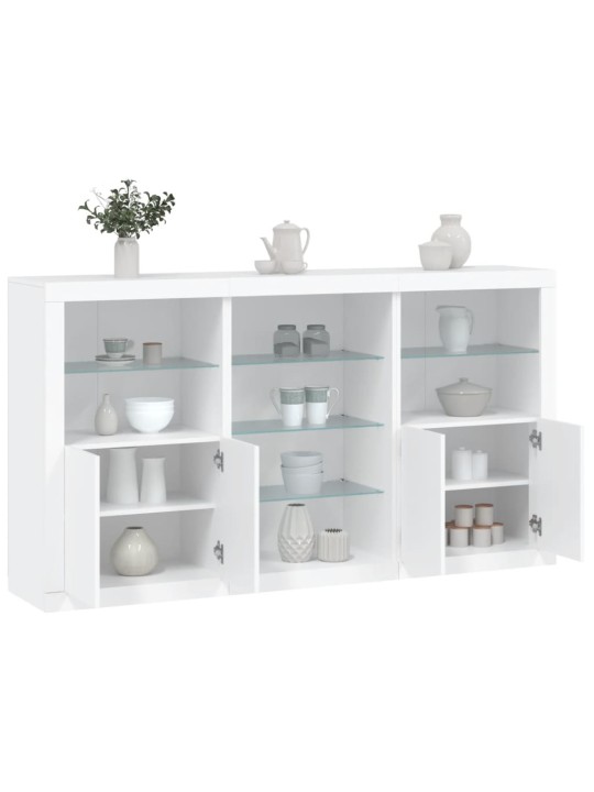 Příborník s LED osvětlením bílý 181,5 x 37 x 100 cm