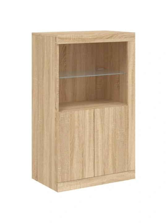 Příborník s LED osvětlením dub sonoma 181,5 x 37 x 100 cm