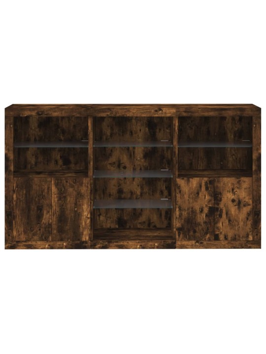 Příborník s LED osvětlením kouřový dub 181,5 x 37 x 100 cm