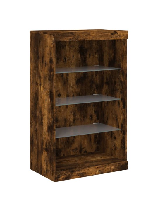 Příborník s LED osvětlením kouřový dub 181,5 x 37 x 100 cm