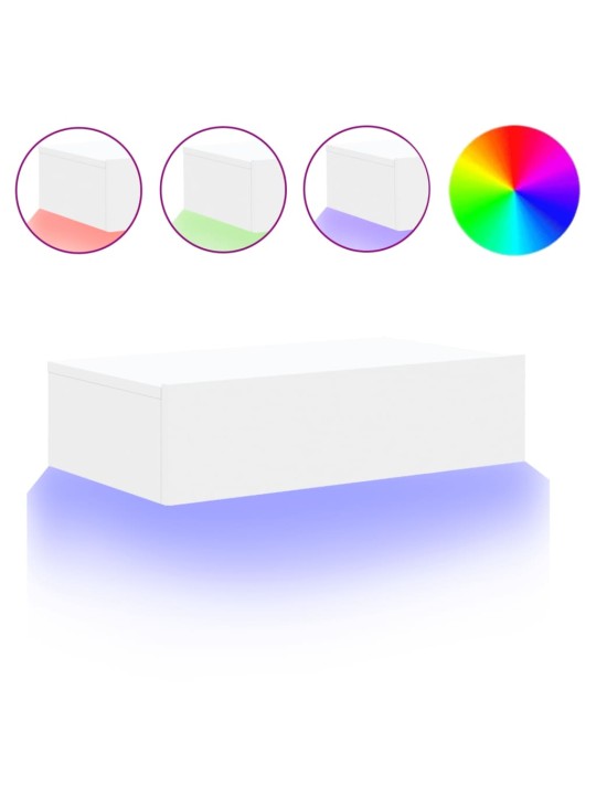 TV skříňka s LED osvětlením bílá 60 x 35 x 15,5 cm