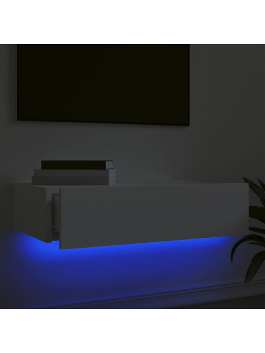 TV skříňka s LED osvětlením bílá 60 x 35 x 15,5 cm