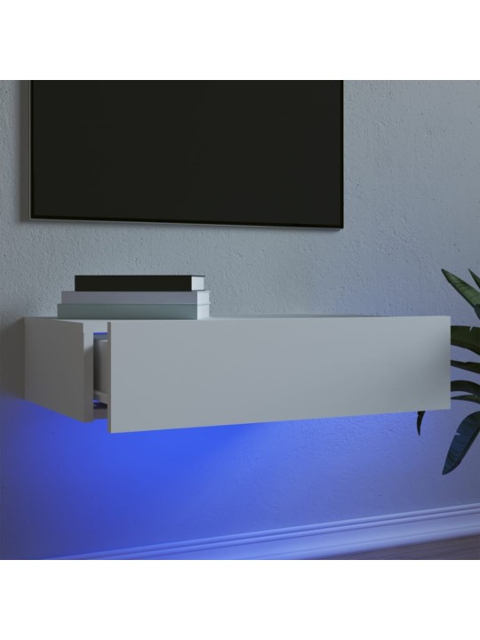 TV skříňka s LED osvětlením bílá 60 x 35 x 15,5 cm