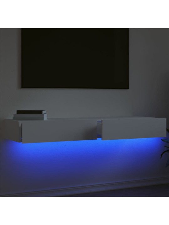 TV skříňky s LED osvětlením 2 ks bílé 60 x 35 x 15,5 cm