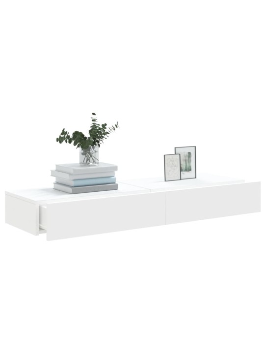 TV skříňky s LED osvětlením 2 ks bílé 60 x 35 x 15,5 cm