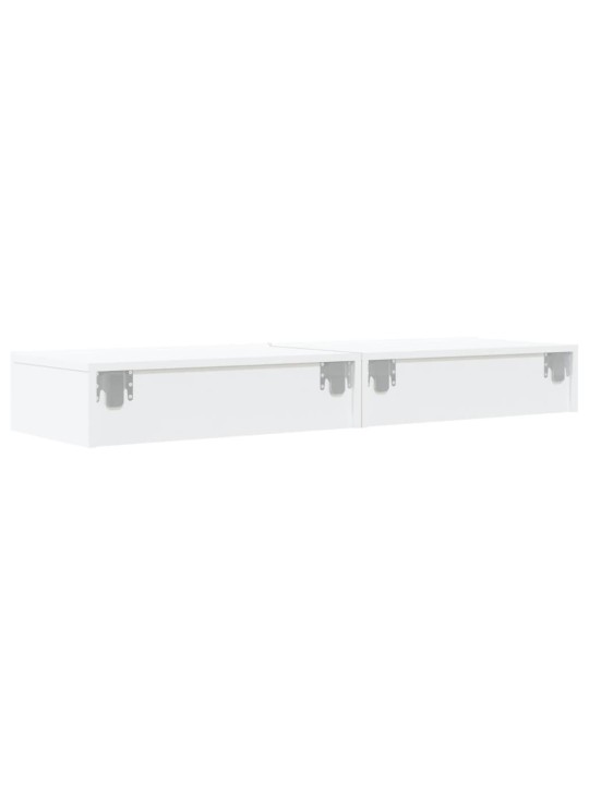 TV skříňky s LED osvětlením 2 ks bílé 60 x 35 x 15,5 cm