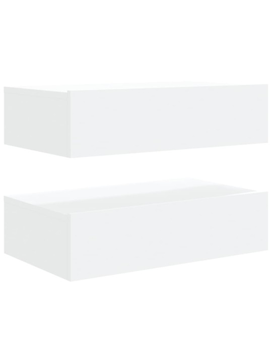 TV skříňky s LED osvětlením 2 ks bílé 60 x 35 x 15,5 cm