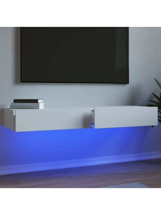 TV skříňky s LED osvětlením 2 ks bílé 60 x 35 x 15,5 cm