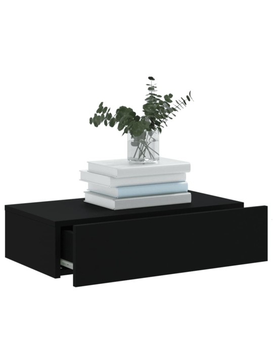 TV skříňka s LED osvětlením černá 60 x 35 x 15,5 cm