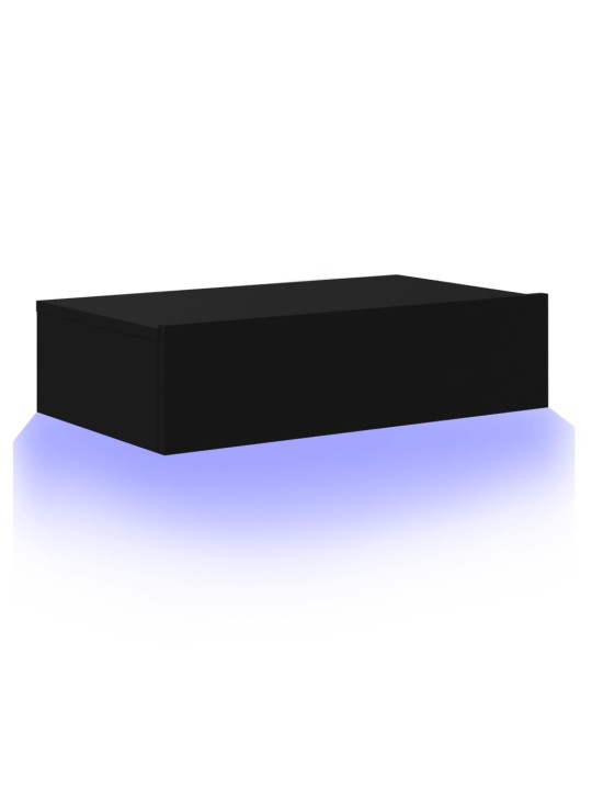 TV skříňka s LED osvětlením černá 60 x 35 x 15,5 cm