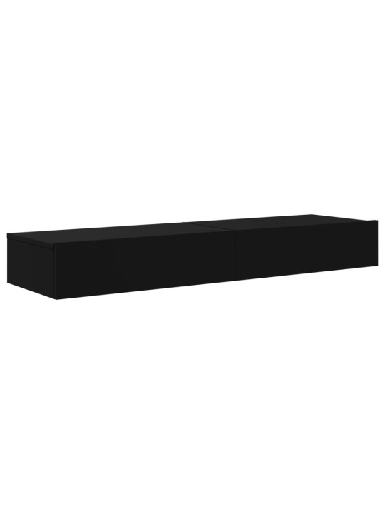 TV skříňky s LED osvětlením 2 ks černé 60 x 35 x 15,5 cm