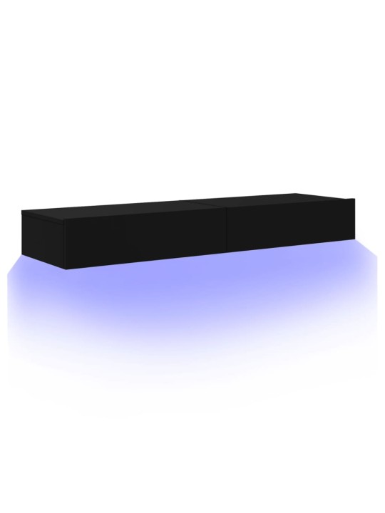 TV skříňky s LED osvětlením 2 ks černé 60 x 35 x 15,5 cm
