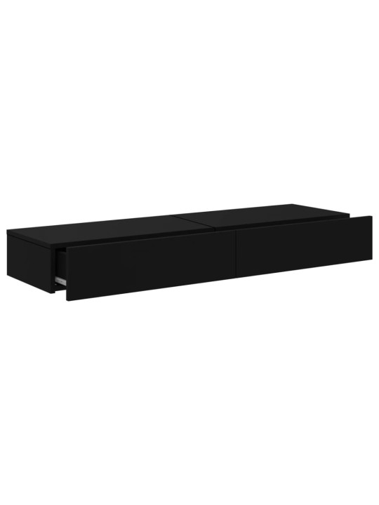 TV skříňky s LED osvětlením 2 ks černé 60 x 35 x 15,5 cm