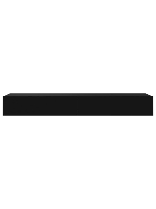 TV skříňky s LED osvětlením 2 ks černé 60 x 35 x 15,5 cm