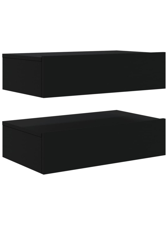 TV skříňky s LED osvětlením 2 ks černé 60 x 35 x 15,5 cm