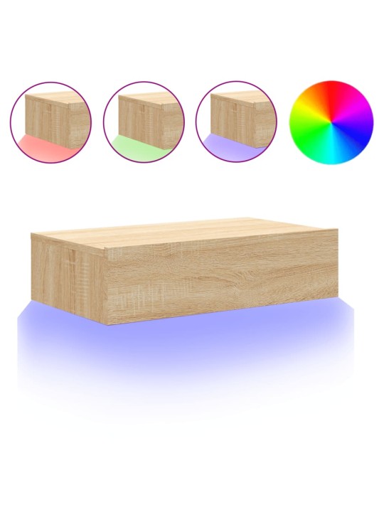 TV skříňka s LED osvětlením dub sonoma 60 x 35 x 15,5 cm