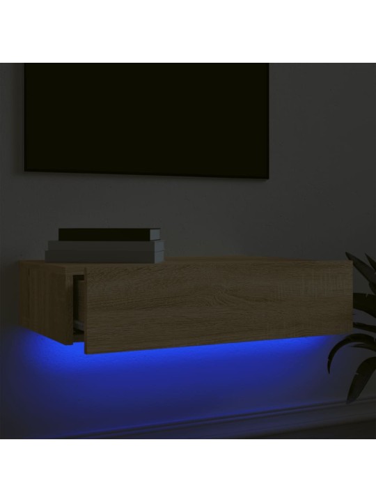 TV skříňka s LED osvětlením dub sonoma 60 x 35 x 15,5 cm