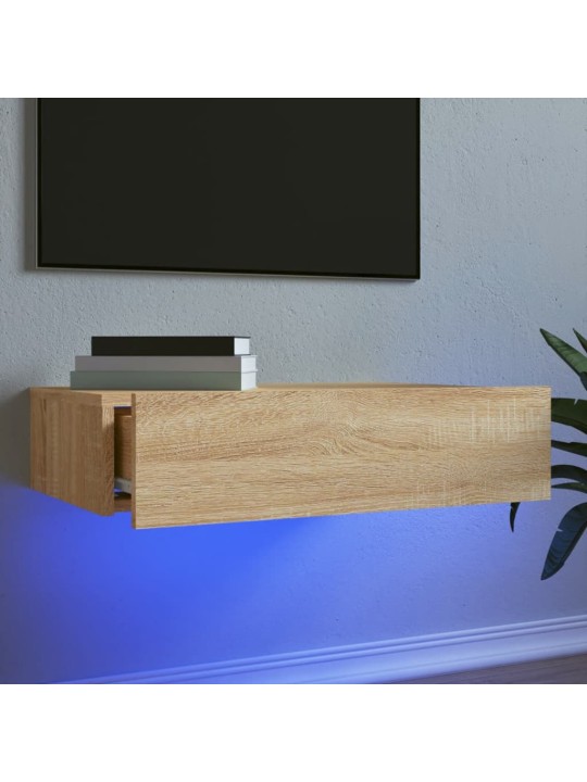 TV skříňka s LED osvětlením dub sonoma 60 x 35 x 15,5 cm