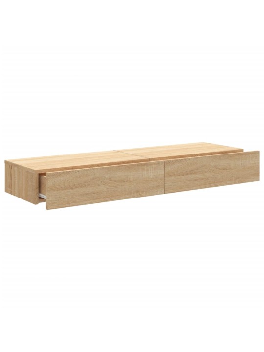 TV skříňky s LED osvětlením 2 ks dub sonoma 60 x 35 x 15,5 cm