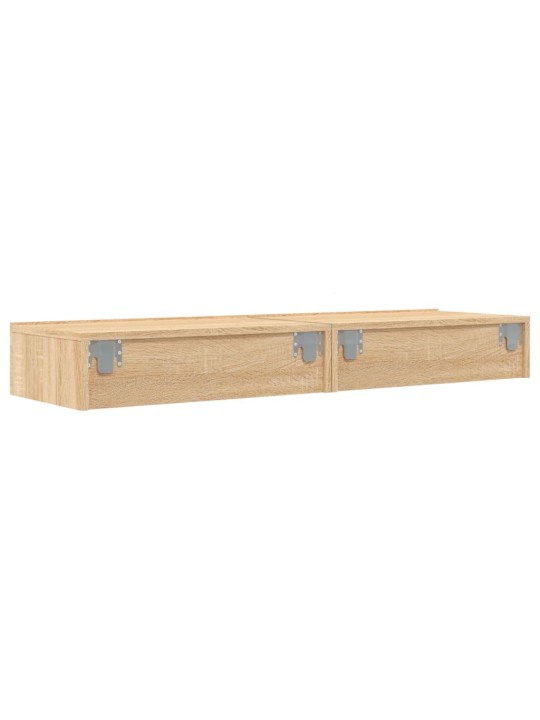 TV skříňky s LED osvětlením 2 ks dub sonoma 60 x 35 x 15,5 cm