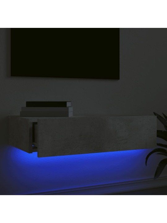 TV skříňka s LED osvětlením betonově šedá 60 x 35 x 15,5 cm