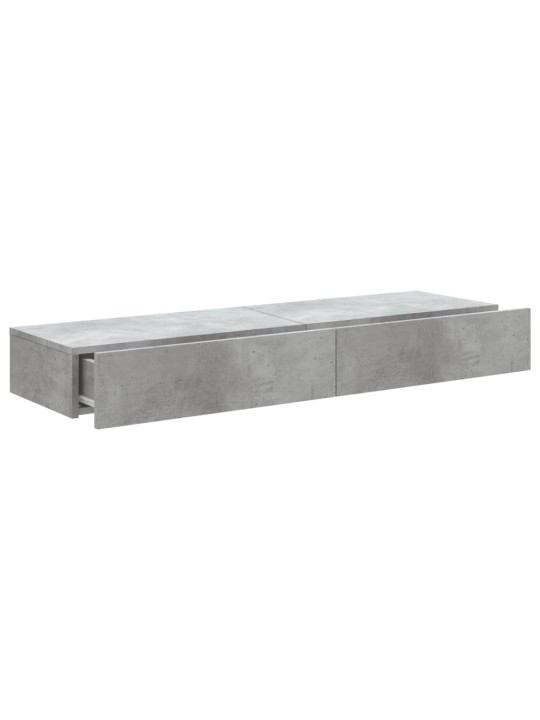 TV skříňky s LED osvětlením 2 ks betonově šedé 60x35x15,5 cm