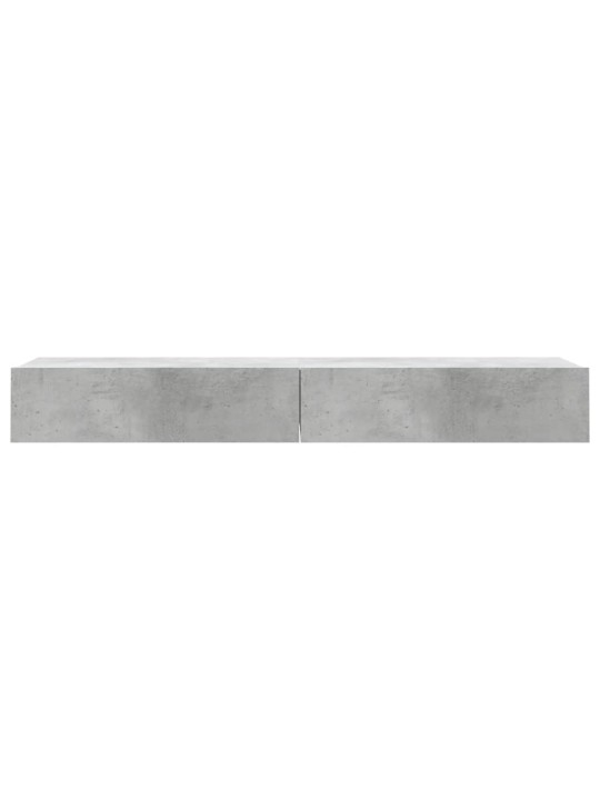TV skříňky s LED osvětlením 2 ks betonově šedé 60x35x15,5 cm