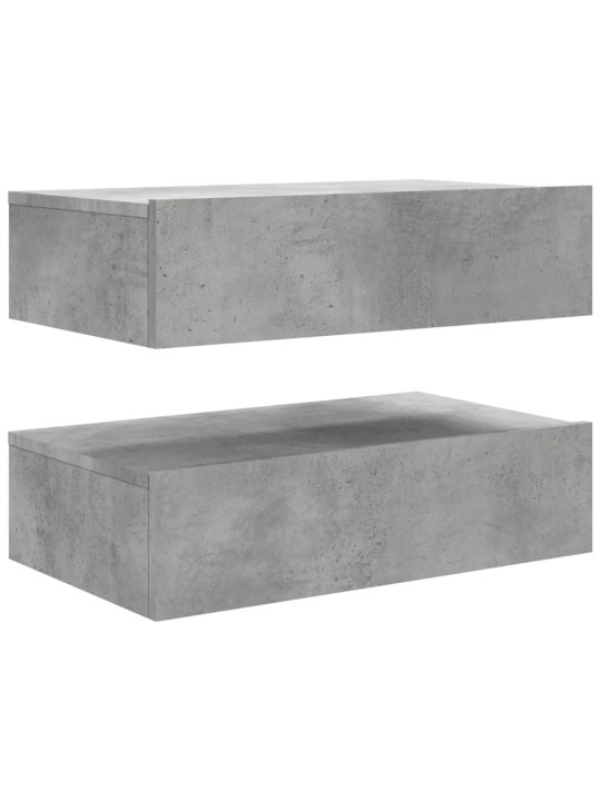 TV skříňky s LED osvětlením 2 ks betonově šedé 60x35x15,5 cm
