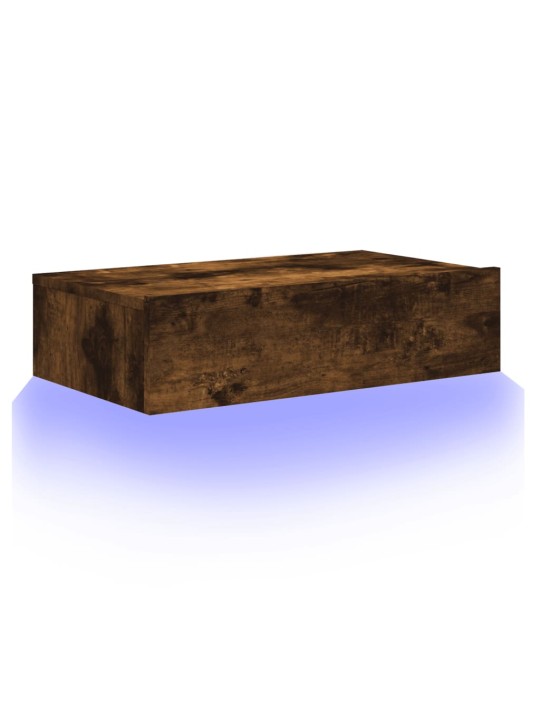 TV skříňka s LED osvětlením kouřový dub 60 x 35 x 15,5 cm