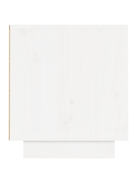 TV skříňka bílá 140 x 35 x 40 cm masivní borové dřevo