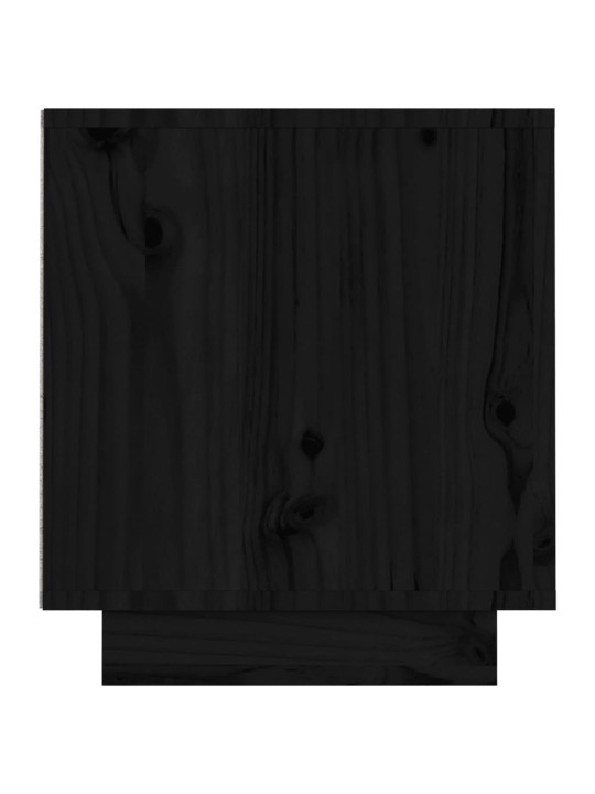 TV skříňka černá 140 x 35 x 40 cm masivní borové dřevo