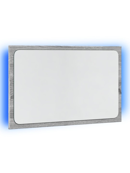 Koupelnové zrcadlo s LED šedé sonoma 60 x 8,5 x 38 cm kompozit