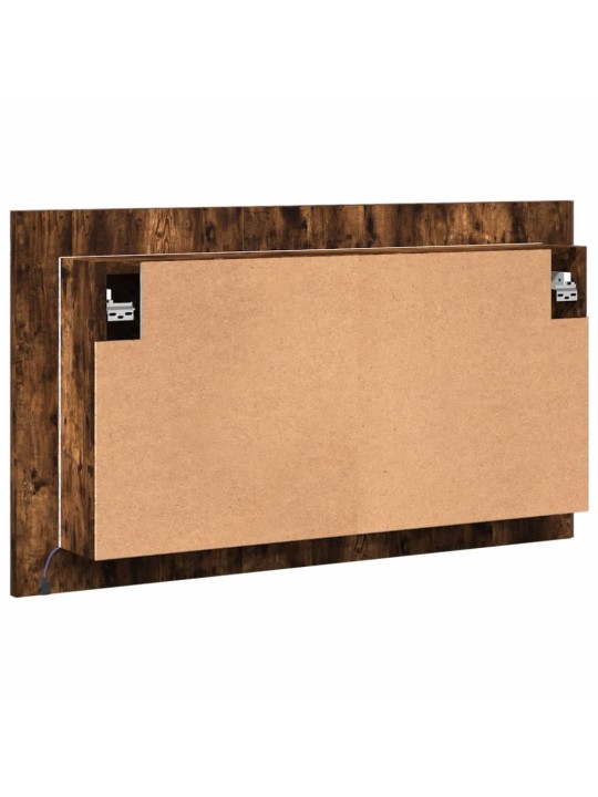 LED koupelnová skříňka se zrcadlem kouřový dub 80x12x45cm akryl