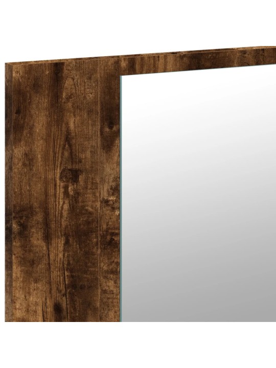 LED koupelnová skříňka se zrcadlem kouřový dub 80x12x45cm akryl